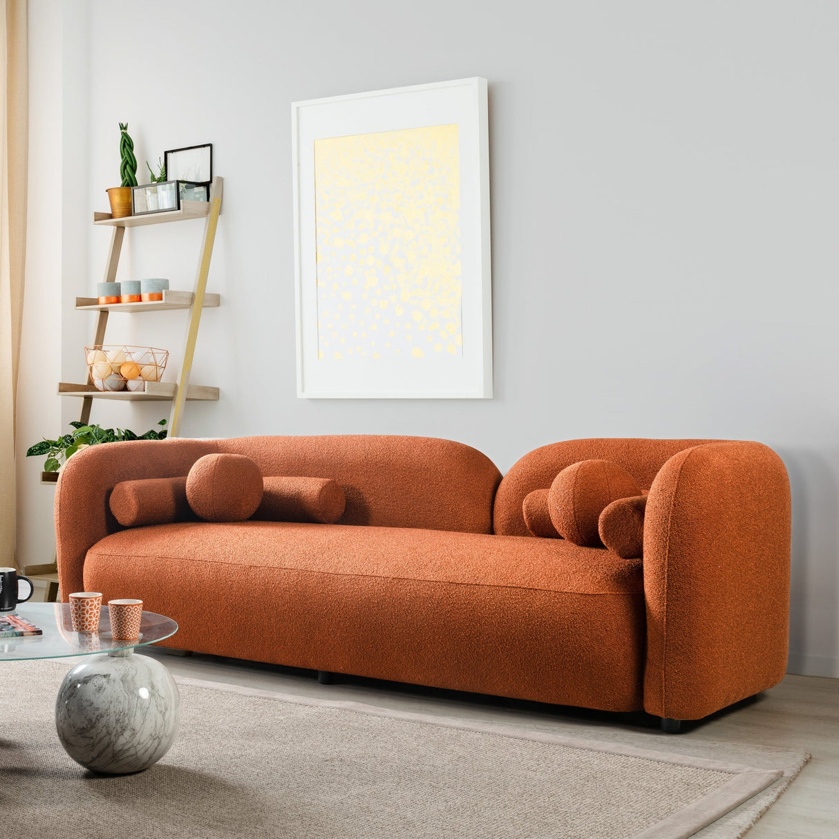 Donna Japandi Style Boucle Sofa