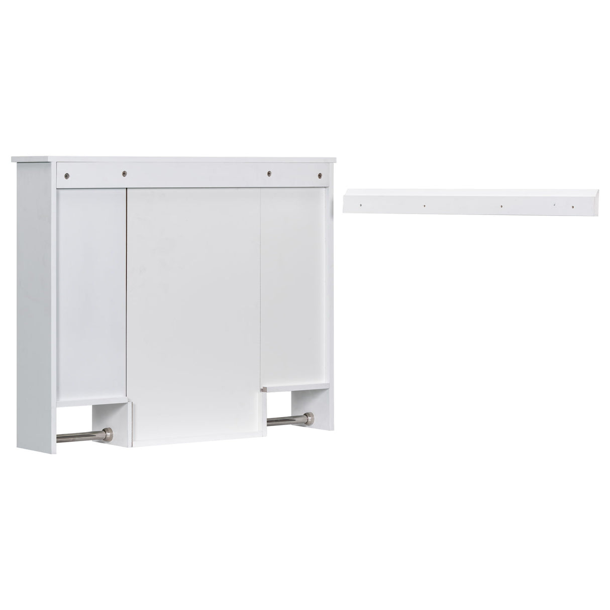Wall Mounted Bathroom Storage Cabinet With Mirror, Medicine Cabinet With Towel Bar