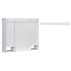 Wall Mounted Bathroom Storage Cabinet With Mirror, Medicine Cabinet With Towel Bar