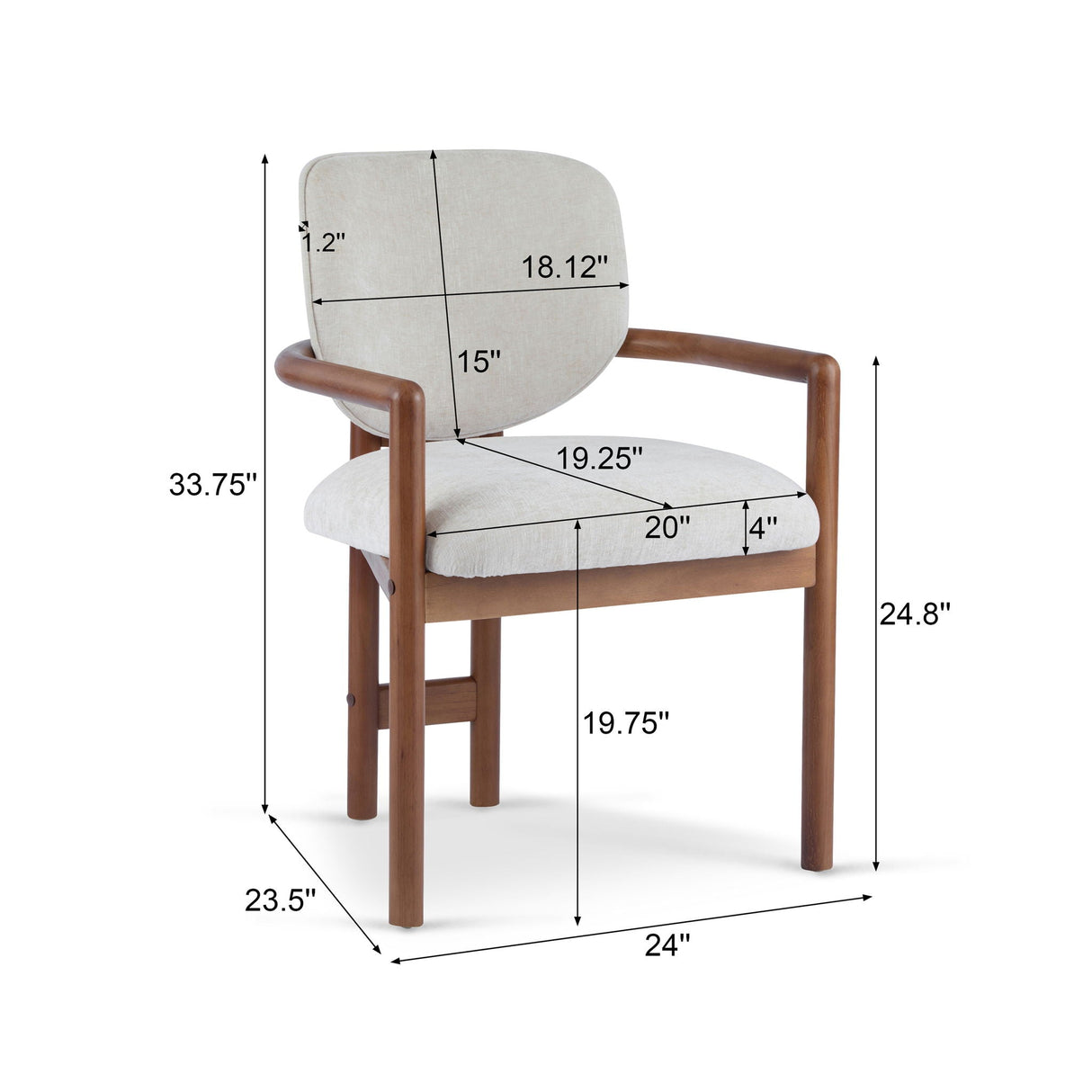 Upholstered Arm Dining Chairs (Set of 2) - Best Buy Furniture