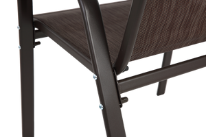 8 Piece Patio Chairs with Breathable Textilene Fabric - Brown