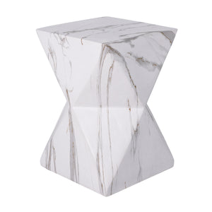 Modern Geometric MGO Side Table - Hourglass Accent Table