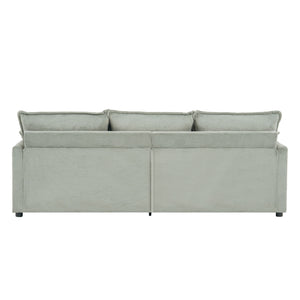 Modern 3 Seater Sofa With Side Storage Pockets For Living Room