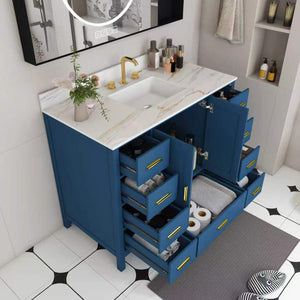 42" Modern Solid Wood Bathroom Vanity with Sink