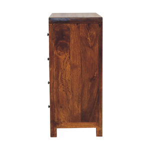 Solid Wood Aspen Cabinet, 2 Shelves, 4-Drawers