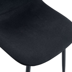 Modern Medieval Style Cushioned Side Chairs Set With Metal Legs For Kitchens