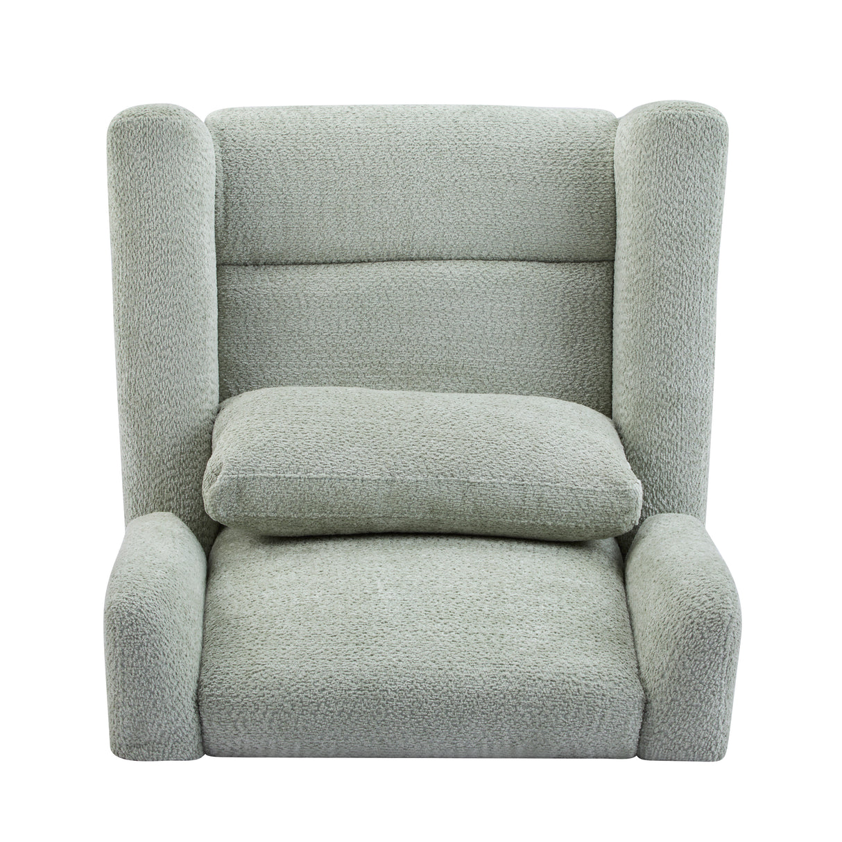 Power Recliner Chair Swivel with Boucle Upholstery and 360° Swivel