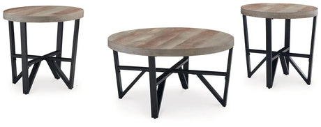 Deanlee - Occasional Table Set (Set of 3) - Grayish Brown / Black - Best Buy Furniture