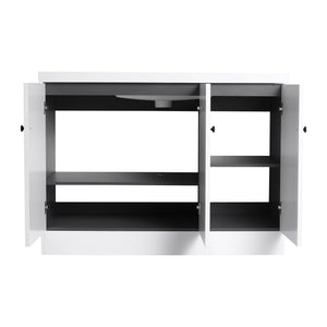 Contemporary Freestanding Bathroom Vanity With Resin Sink & Soft-Close Cabinet Doors