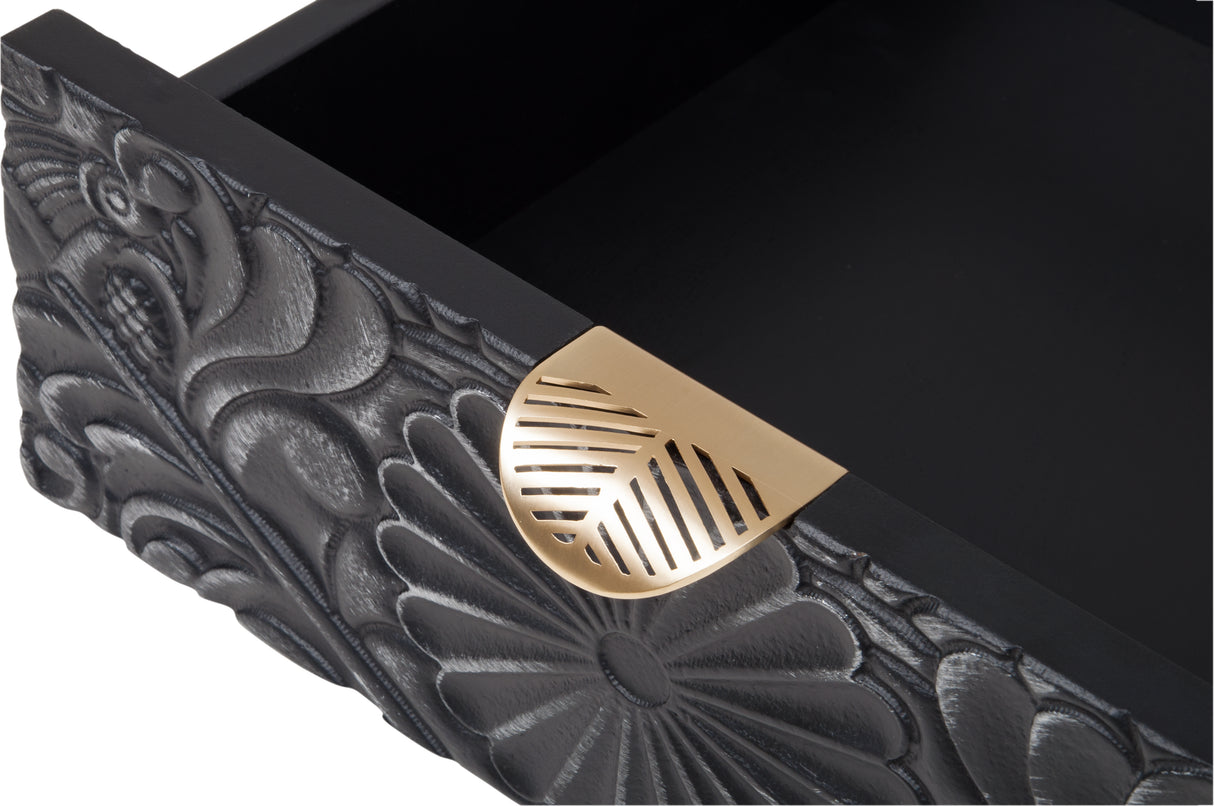 Hand-Carved Accent Cabinet