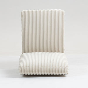 Single Couch Modular Armless Accent Chair With Back Cushion
