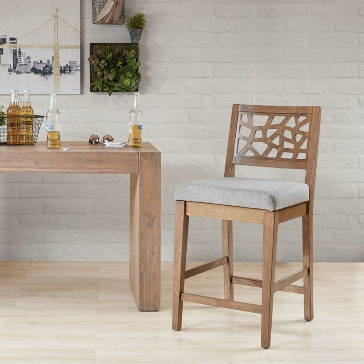 Counter Stool - Light Gray