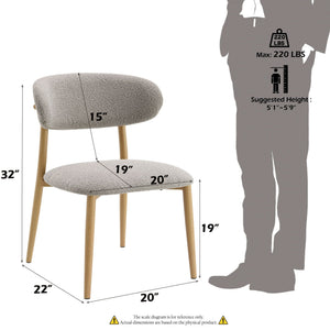 Kacey - Boucle Side Chair (Set of 2) - Gray - Best Buy Furniture