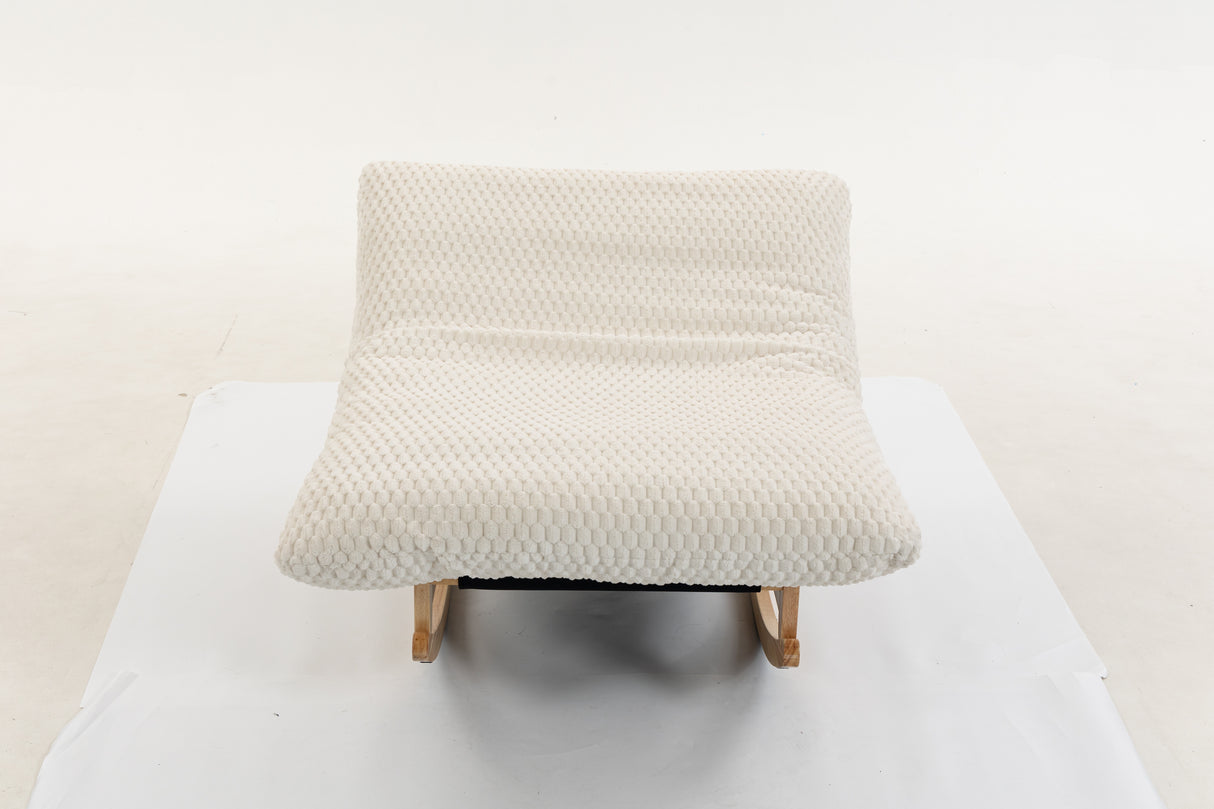 Bean Bag Rocking Chair with Solid Wood Frame