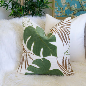 Autumn Vibes Leaf Accent Pillow