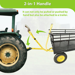 Steel Garden Cart, Heavy Duty 1400 lbs Capacity