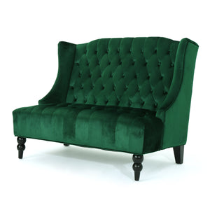Modern Glam Velvet Loveseat