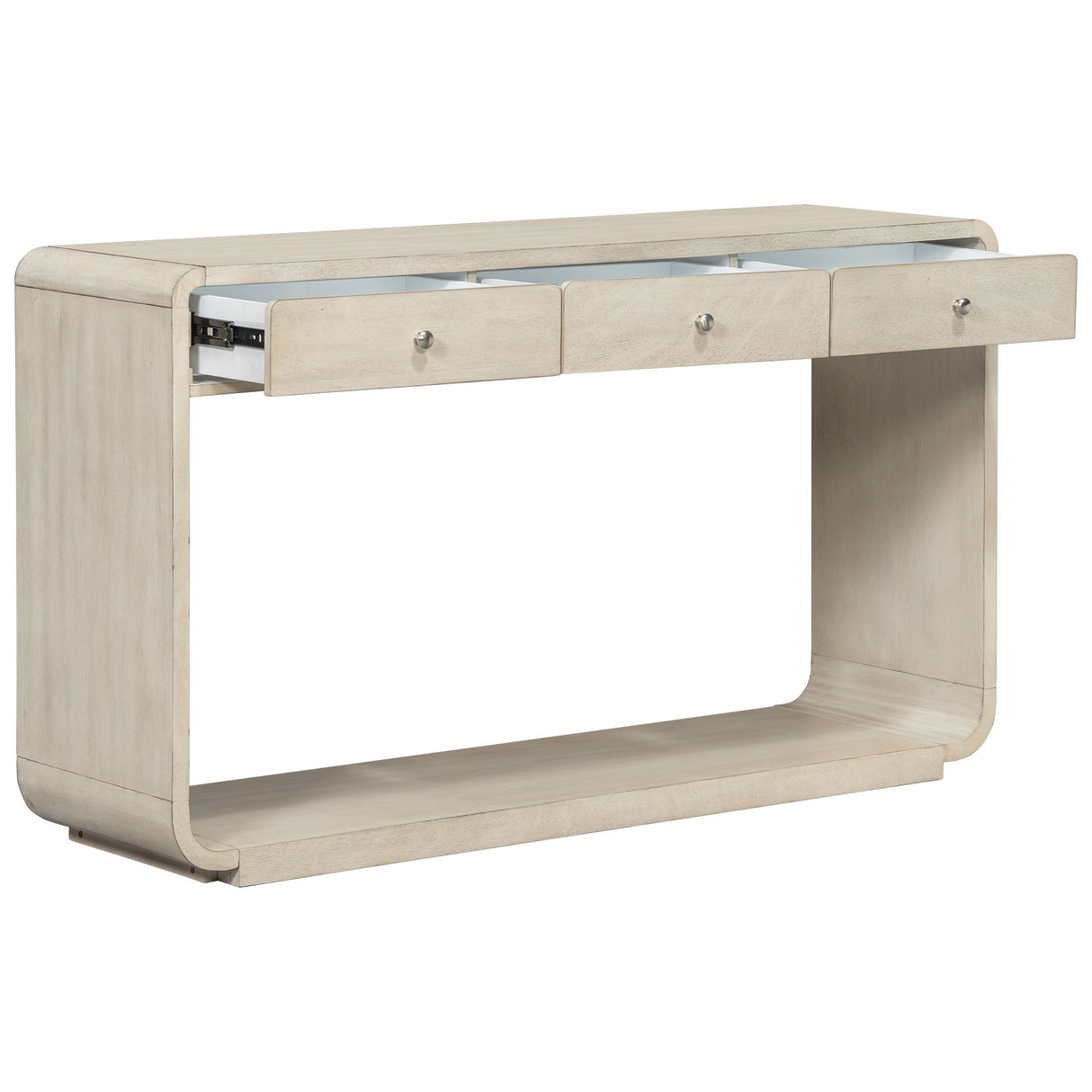 Console Table With 3 Drawers And Display Shelf