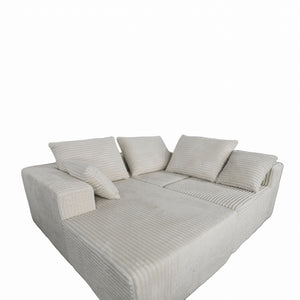 Corner Combination Sofa Sectional Couch With Soft Fabric
