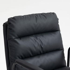 Office Chair, Mid Back Home Office Desk Task Chair With Wheels And Arms Ergonomic Computer Rolling Swivel Chair With Padded Armrest