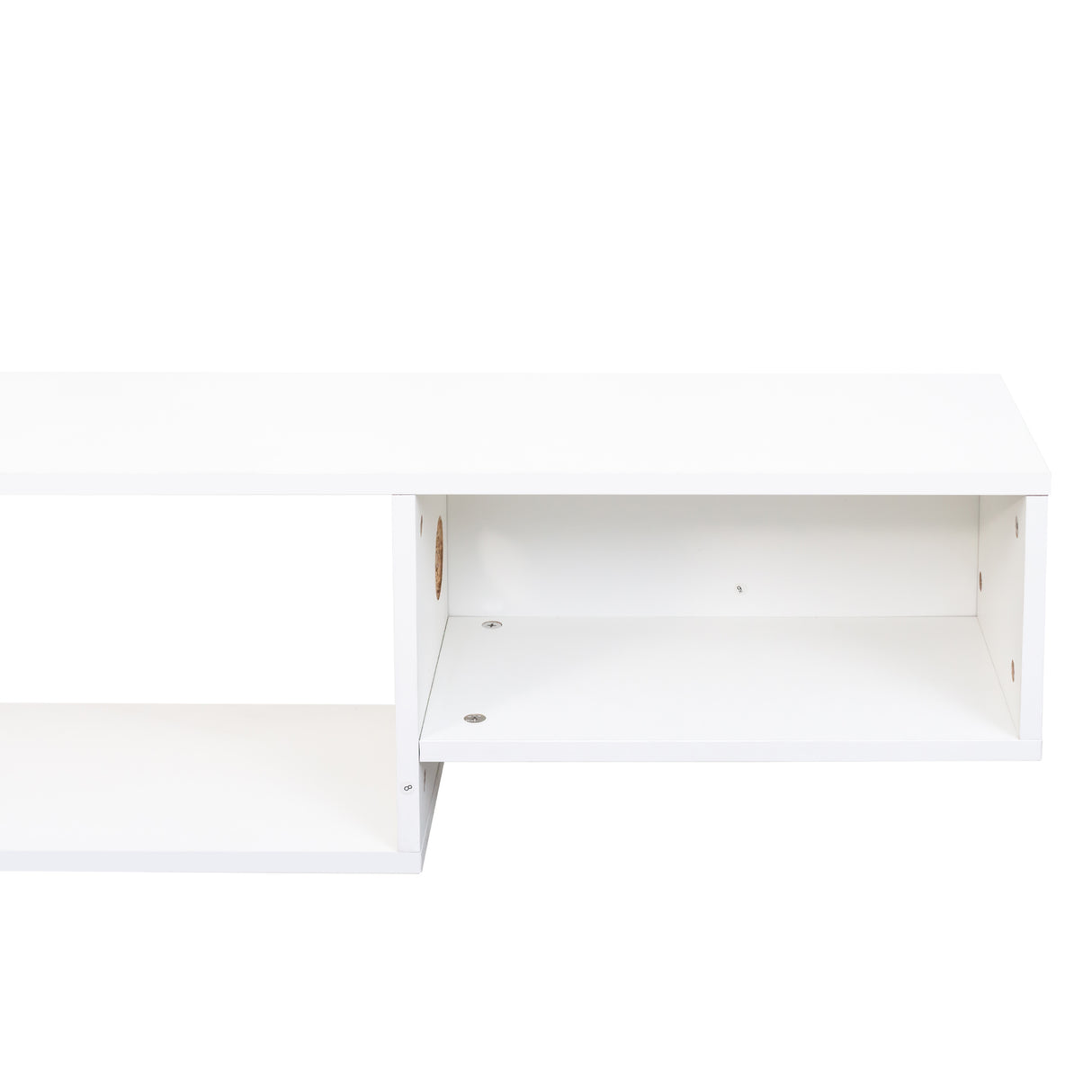 65.35in Wall Mounted Floating TV Stand with 20 Color LEDs and Charging Station