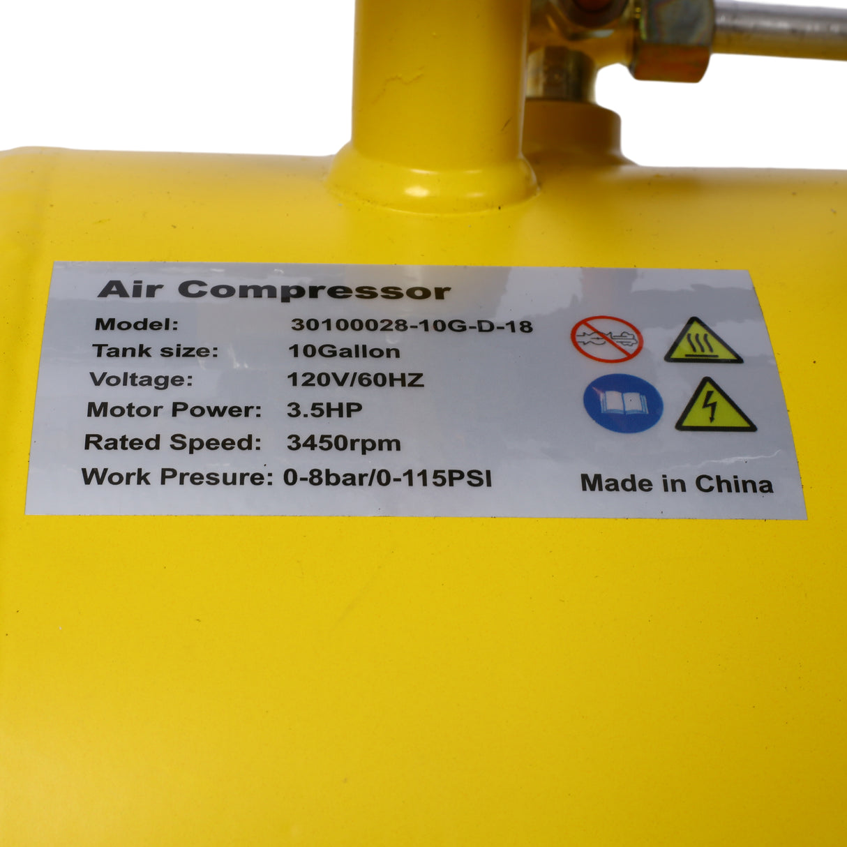 3.5HP Portable Oil-Lubricated Air Compressor