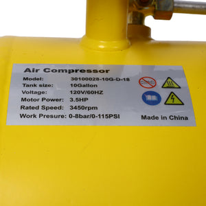 3.5HP Portable Oil-Lubricated Air Compressor