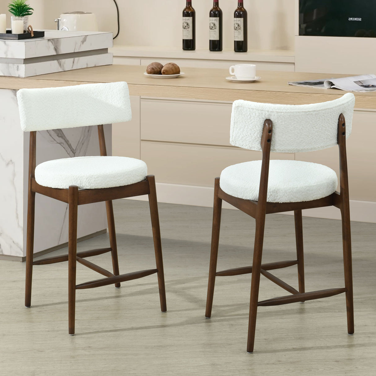 Mid Century Modern Counter Stools, Fabric Upholstered Chairs - Best Buy Furniture
