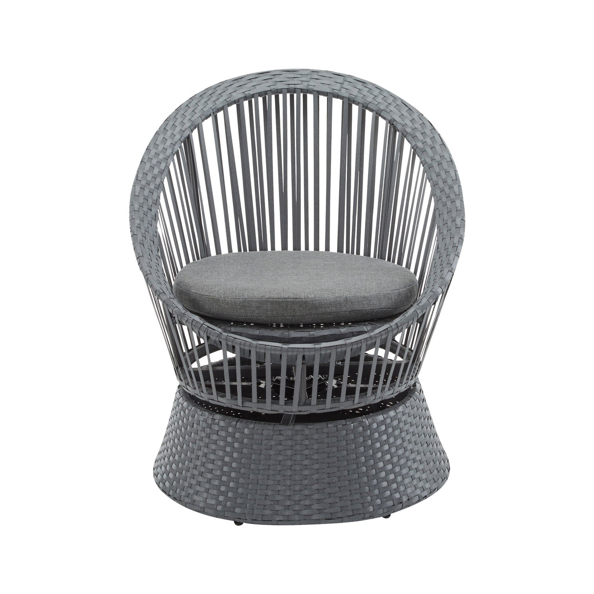 Modern Swivel Wicker Lounge Chair With Round Design - Best Buy Furniture