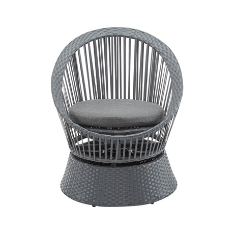 Modern Swivel Wicker Lounge Chair With Round Design - Best Buy Furniture