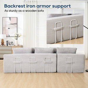 Modern L - Shaped Sectional Couch With Memory Foam