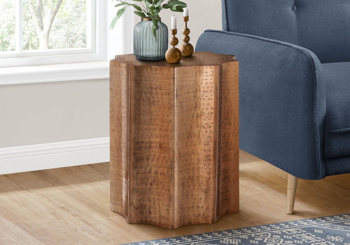 Drum Accent Side Table, Stylish Scalloped Design - Best Buy Furniture