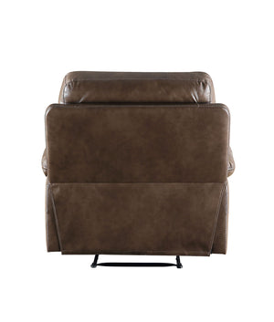 Aashi - Leather Gel Match Recliner Chair - Brown - Best Buy Furniture