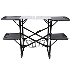 Folding Camping Kitchen Table - Portable Outdoor Cooking Station