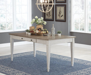 Skempton - RECT DRM Table w/Storage - White - Best Buy Furniture