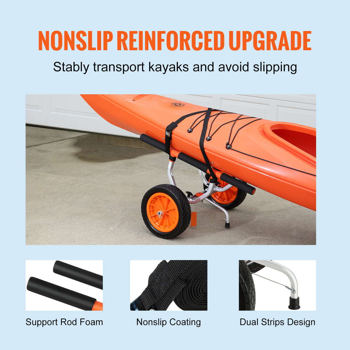 Heavy Duty Kayak Cart, 450lbs Load Capacity