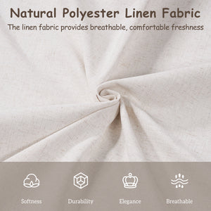 Queen Size Bed Frame With Linen Upholstery
