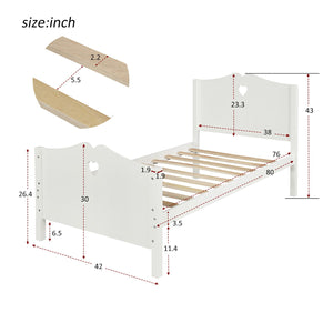 Platform Bed With Slat Support And Headboard And Footboard