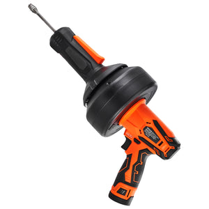 12V Electric Drain Auger, 25FT Cordless Plumbing Snake