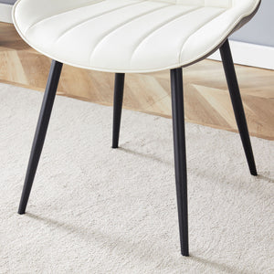 Modern Minimalist Dining Chair Set, Extended Seat Cushion