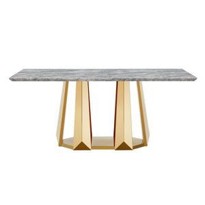 Marble Dining Table for 6 People