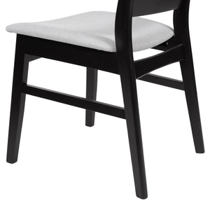 Mid Century Dining Chairs With Cushioned Seats And Wood Frame (Set of 2)