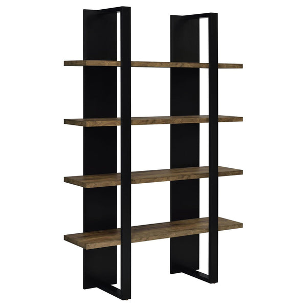 Mystrene - 4 Shelf Bookcase With Open Shelving Design - Black