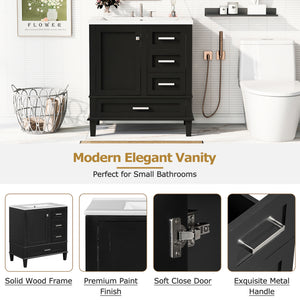 30" Bathroom Vanity with Sink Combo Set