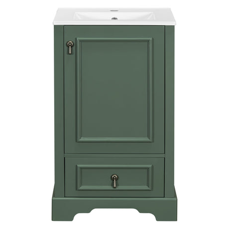 Bathroom Vanity With Sink, Soft Close Door, Adjustable U-Shaped Shelf