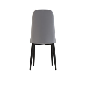 Modern Dining Chair With Cushions And Metal Legs