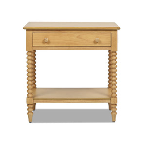 Easton 28" Modern Farmhouse Turned 1-Drawer Storage Side Table