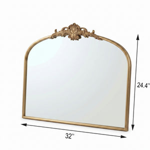 32"x24.4" Baroque Vintage Arched Wall Mirror