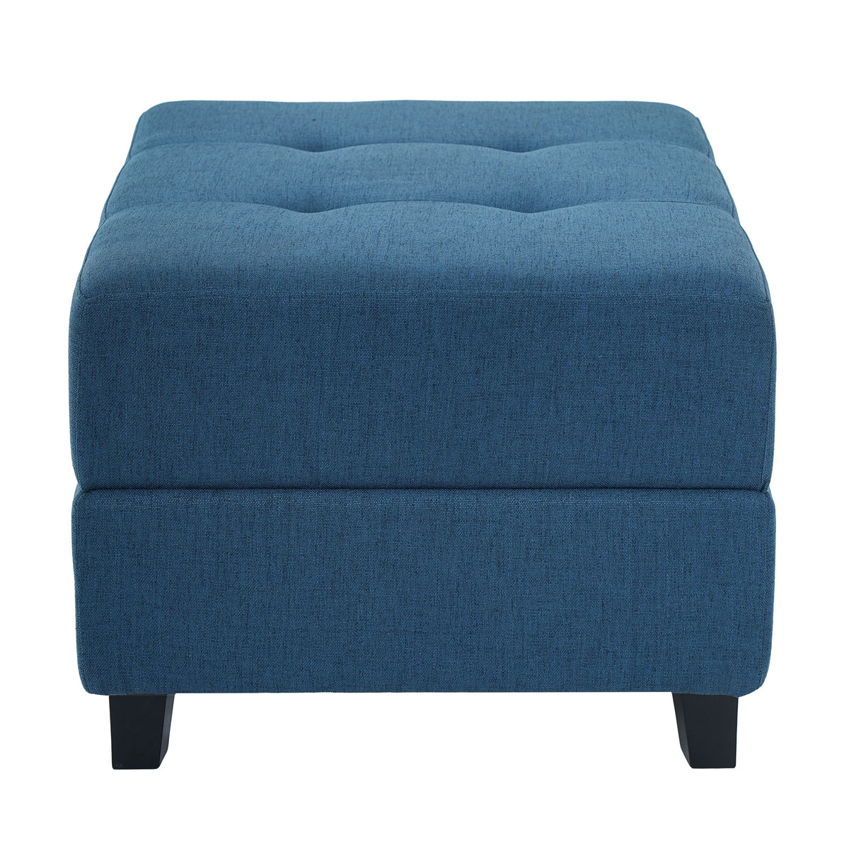 Navy Tufted Ottoman