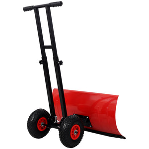 Dual Bar Snow Shovel with Wheels